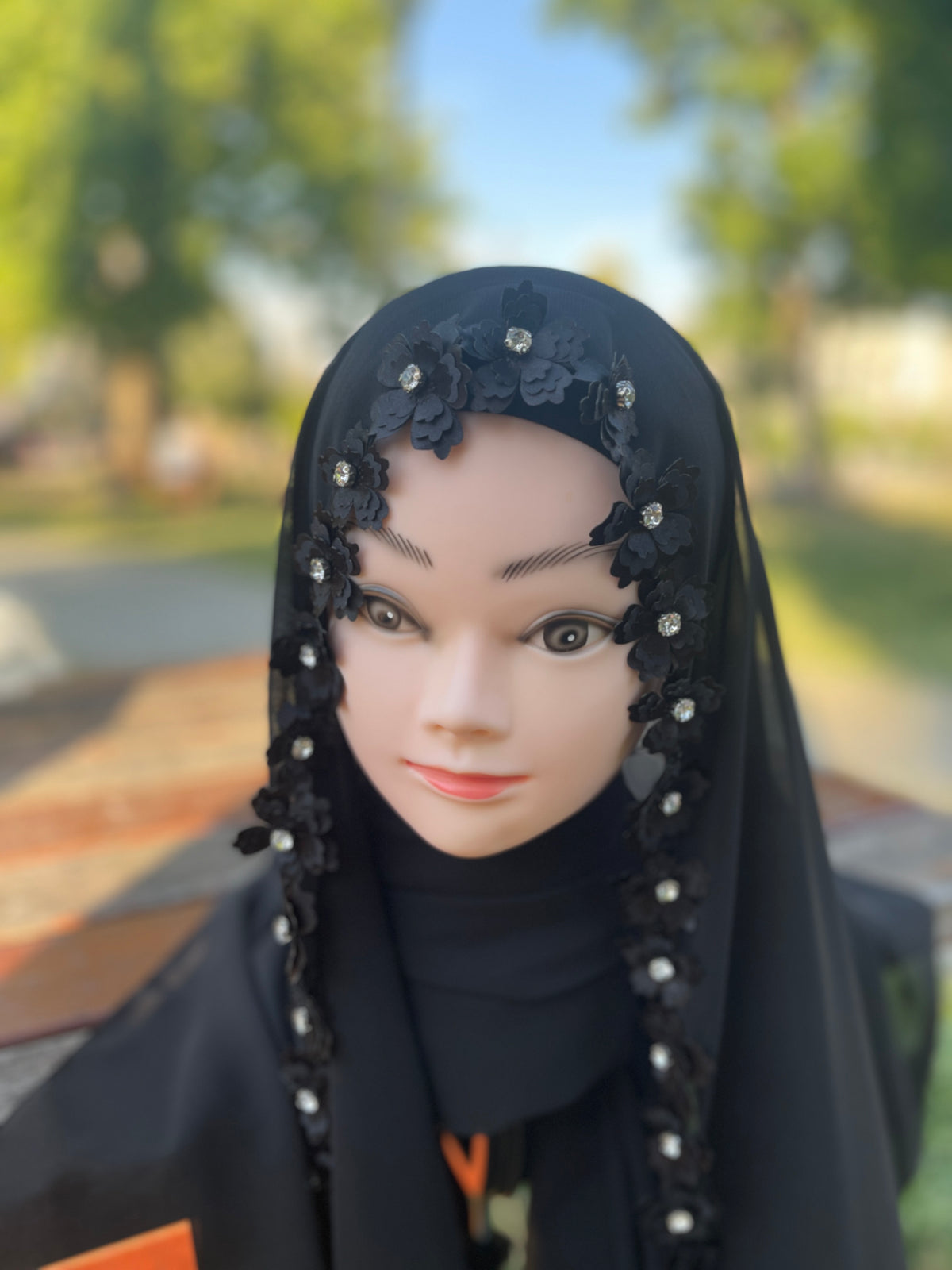Çiçekli Siyah Şal SL01 WSB